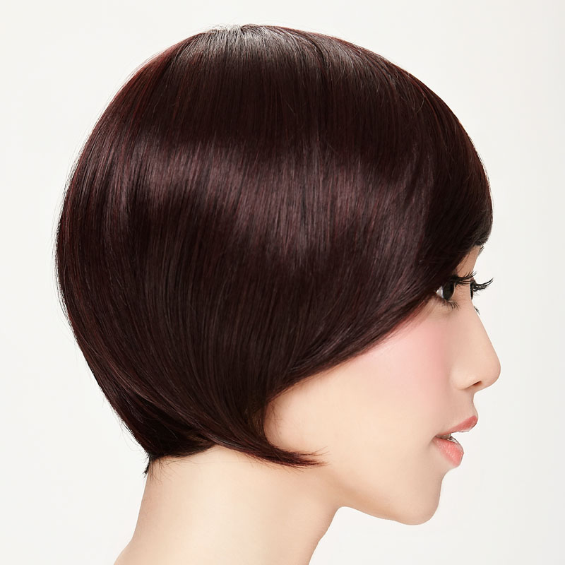 娇滴滴 短直发 假发 个性不等式短发直发 斜刘海帅气bobo头 清爽 - 图0