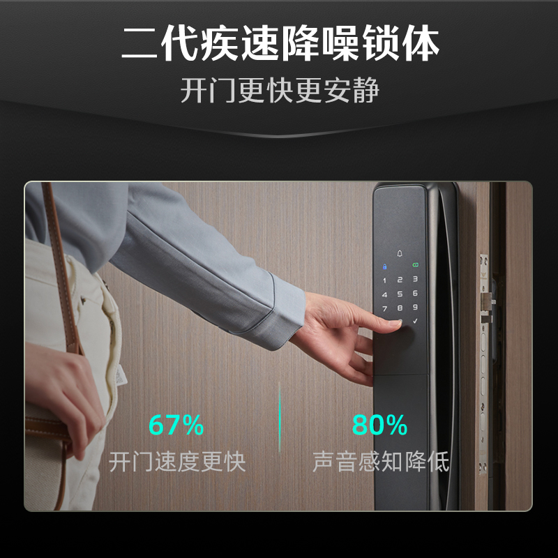 德施曼密码锁指纹锁家用防盗门全自动智能锁Q50电子锁 - 图1
