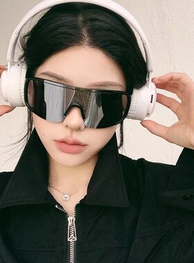 复古超大框户外骑行登山滑雪防风护目镜墨镜防晒连体太阳眼镜男女