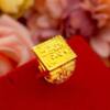 Vietnam Sand Gold Seiko Men's Ring Thickened Blonde Fortune Ring Jewelry Domineering Boss Ring Men's Live Mouth
