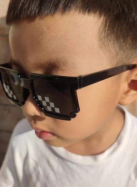 幼儿童墨镜圆形框太子镜小孩子个性拍照道具跳舞表演节目太阳眼镜