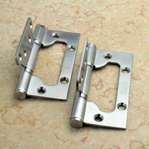 304 Wire Drawing Stainless Steel Free Slotting 3 Cm Thickened Bearing Silent Primary-secondary Hinge Wooden Door Qiumen Hinge Special Price