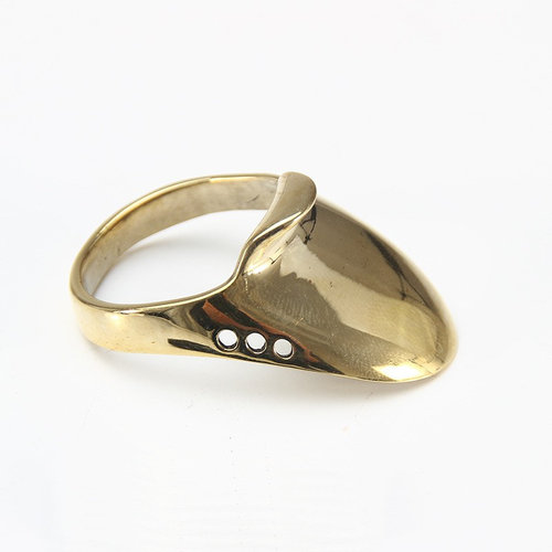 黄铜蒙古射法坡型扳指银扳指传统竞技反曲弓射箭拇指勾弦蒙古护具 - 图3