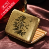 Медный ретро латунный портативный портсигар, креативная металлическая ультратонкая коробка