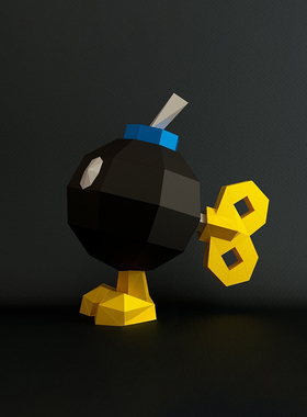 25厘米高炸弹兵纸模型摆件