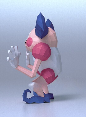 42厘米高魔墙人偶手工纸模型