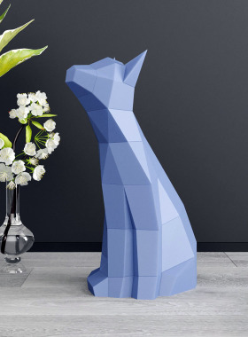 30厘米高猫咪手工纸模型摆件