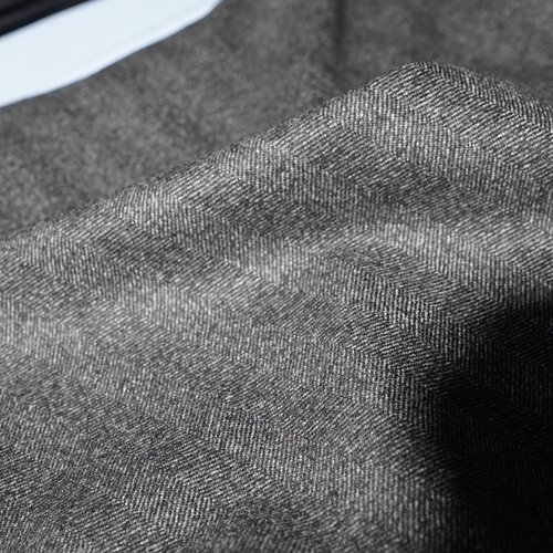 216号深灰鱼骨纹精纺羊毛羊绒  510g/3m 50%羊绒50%羊毛 不可剖 - 图0