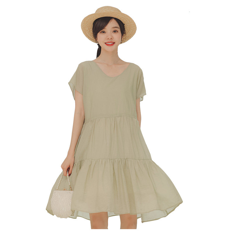 孕妇夏季仙女超仙孕妈潮装夏连衣裙 婴格恩母婴连衣裙