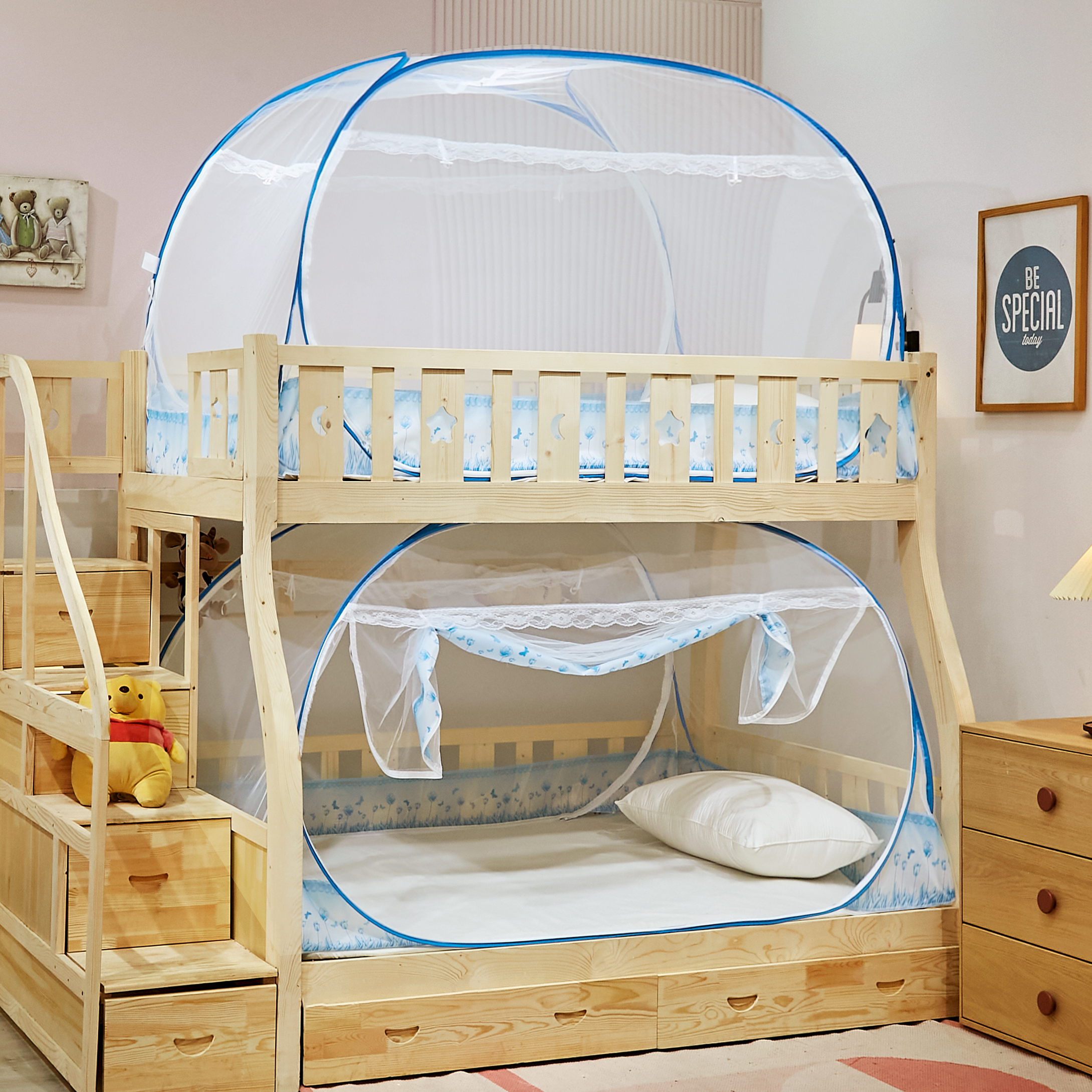 蚊帐学生宿舍上下铺90cm有底免安装蒙古包单人子母床家用1.5米1.2,淘宝优惠券,粉丝福利购,淘宝优惠卷