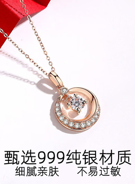 S999纯银项链女2026新款轻奢小众毛衣高级感生日情人节送女友礼物