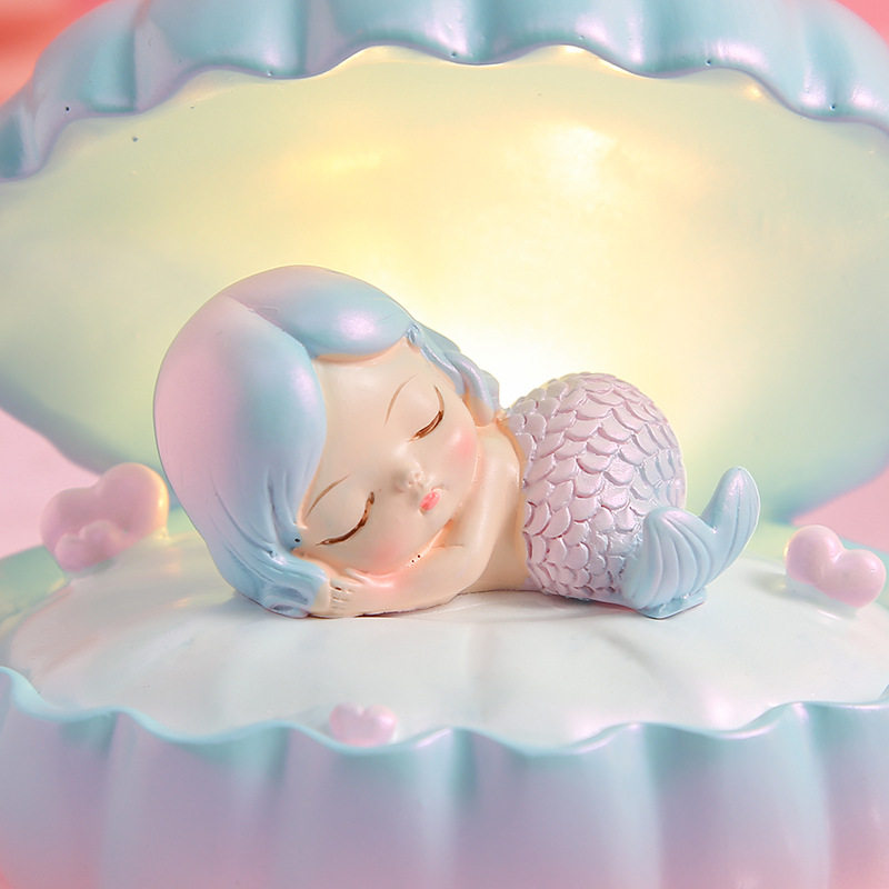 六一节送小女孩子儿童12十岁女生女童的生日礼物美人鱼公主小夜灯