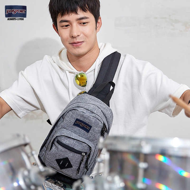 jansport新款骑行滑板胸包斜挎包 jansport男士包袋