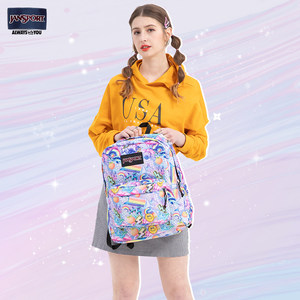 JanSport杰斯伯儿童双肩包女书包男高初中学生童趣小众背包TWK8