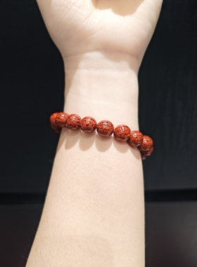 10m高含量朱砂晶体砂素圈手串手链