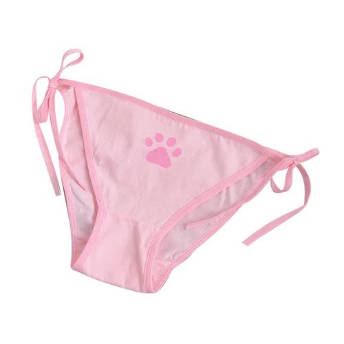 日系可爱少女绑带纯棉内裤女全棉裆柔软舒适女生纯欲系带低腰三角 - 图3