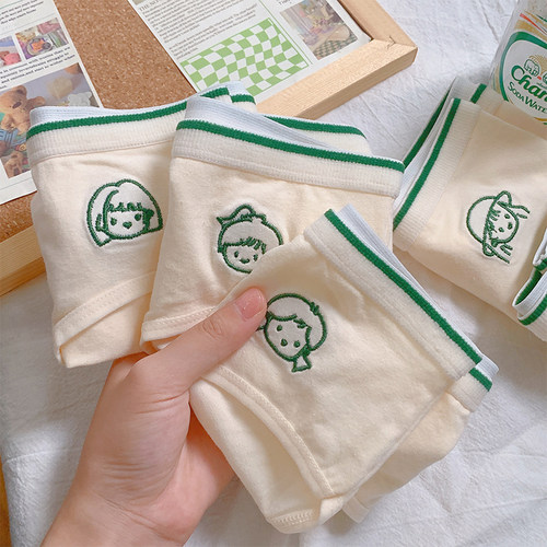 「羊毛小森」可爱纯棉内裤少女学生A类全棉无痕透气抗抑菌2026新 - 图0