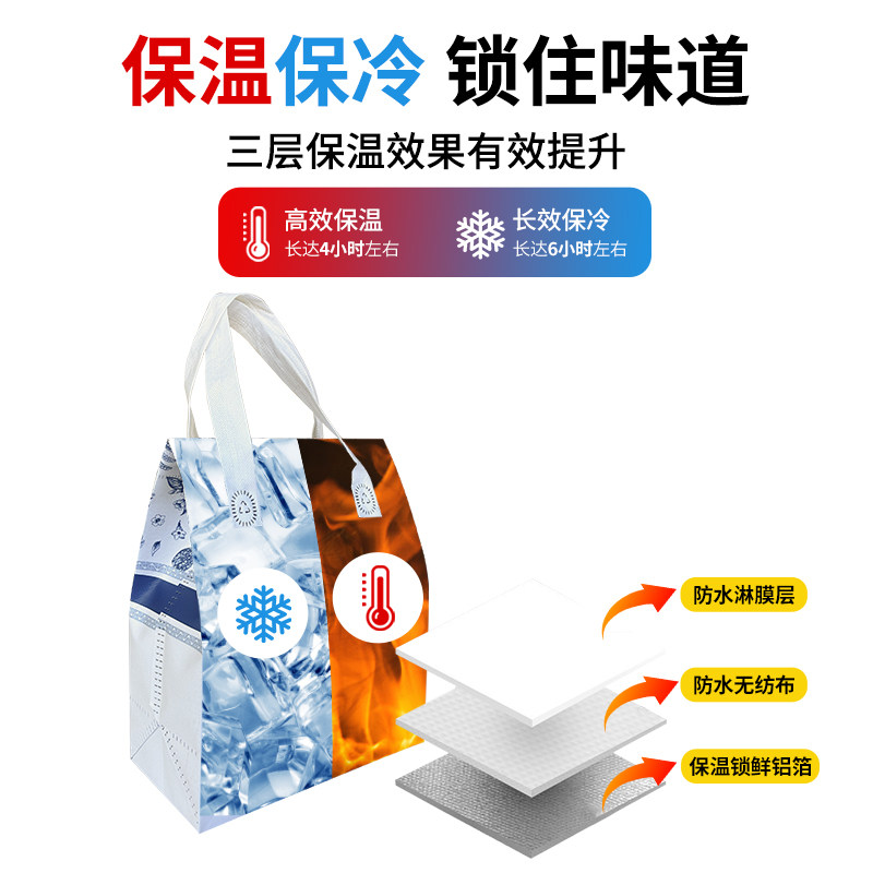 一次性手提外卖保温袋子奶茶咖啡餐饮无纺布包装国风定制商用批发,淘宝优惠券,粉丝福利购,淘宝优惠卷