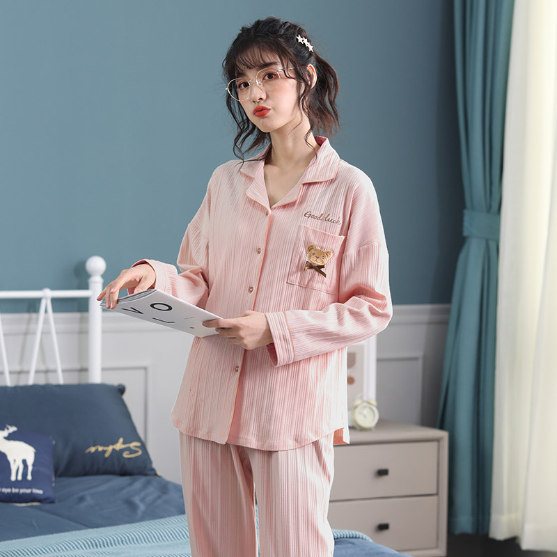 派邦奴秋冬2021年新款全棉居家睡衣 派邦奴睡衣/家居服套装