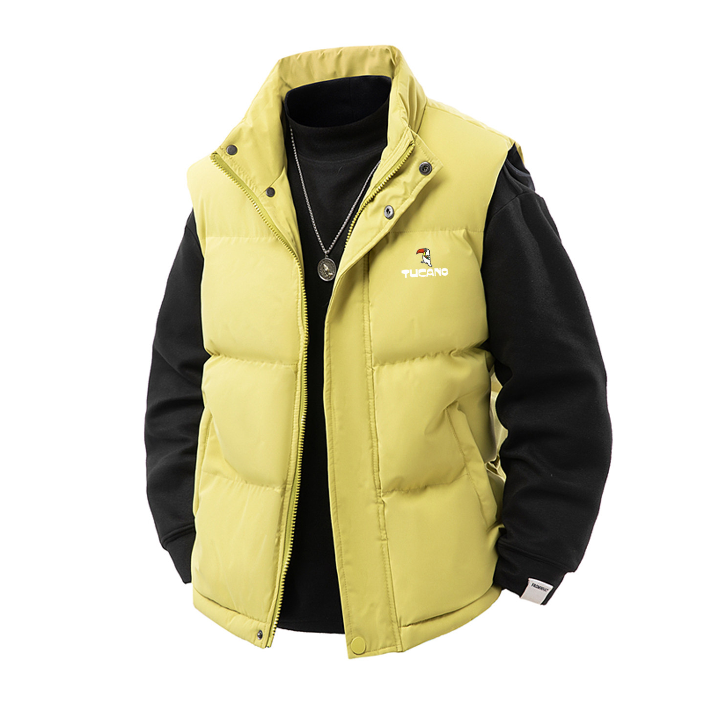 啄木鸟冬季羽绒棉马甲男士大码保暖背心加厚外穿立领坎肩马夹外套 - 图2