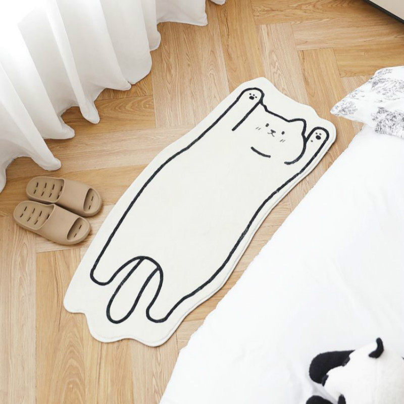 Cartoon cute clouds bedroom bedside ins home small carpet room bay window blanket girl plush floor mat in front of the mirror