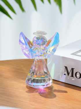 新欧式炫彩水晶十字架摆件水晶工艺品家居客厅玄关装饰品跨境货源