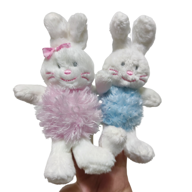 兔子手指偶复活节兔子公仔玩偶easter bunny finger puppet - 图0