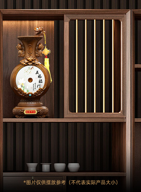 玉石平安扣花瓶摆件乔迁新居礼物