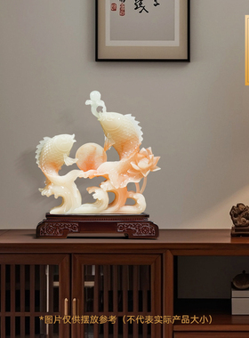 聚善缘年年有余金龙鱼摆件乔迁礼