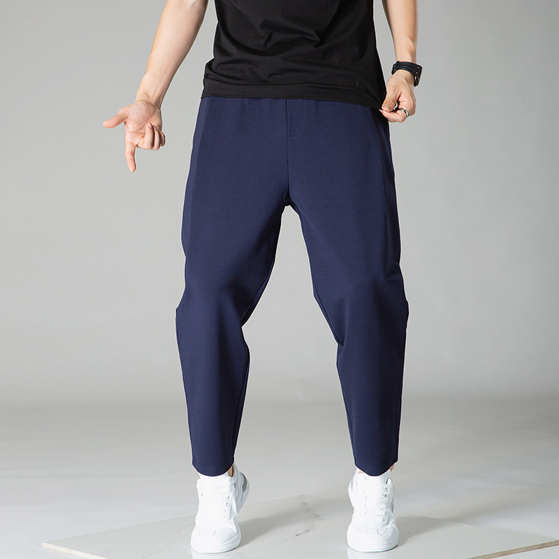 哈伦裤男士宽松内抽绳流行小脚藏蓝色萝卜裤弹力运动老爹休闲裤男,淘宝优惠券,粉丝福利购,淘宝优惠卷