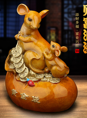 鼠礼品上善若水全铜家居装饰生肖