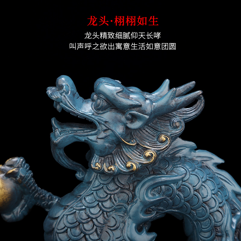 上善若水《四神兽》全铜摆件青龙朱雀玄武白虎四方瑞兽工艺品0510 - 图2