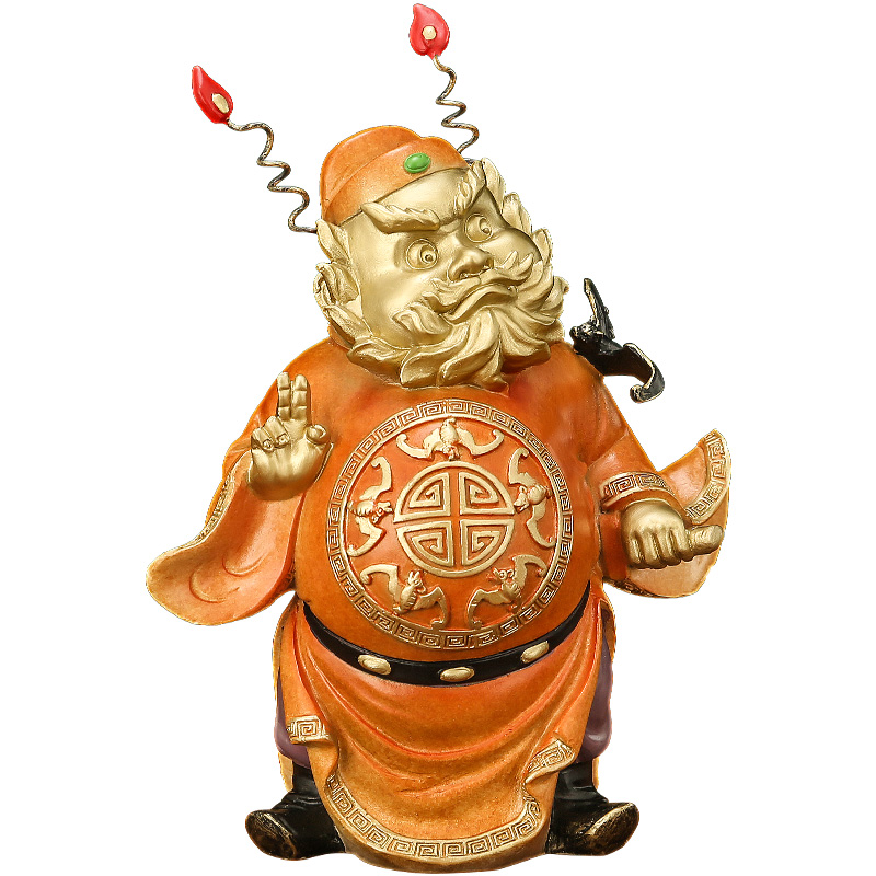 上善若水 《钟馗赐福》铜钟馗摆件 玄关客厅办公桌面家居饰品0966
