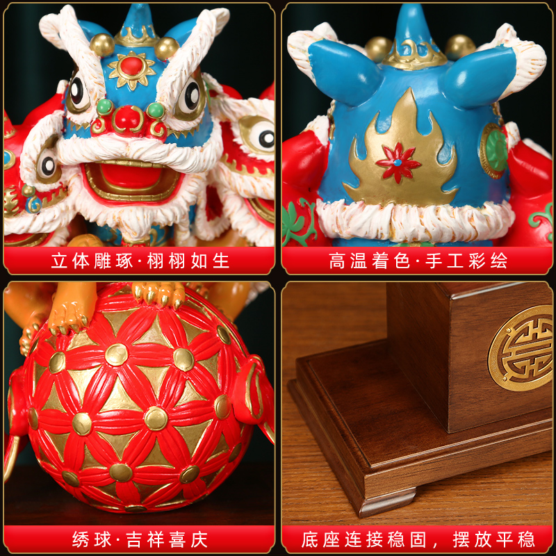 上善若水《有求必应》狮子摆件 醒狮家居玄关乔迁开业礼物A0028