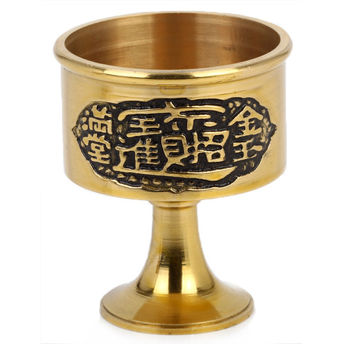 上善若水 圣水杯摆件 铜用品供品供具招财工艺品摆设2938 - 图0
