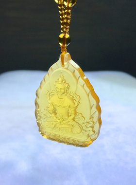 琉璃长寿佛佛像项链吊坠佛牌藏传密宗男女士项坠饰品随身挂件结缘