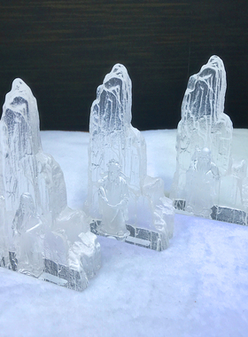 琉璃工艺品内雕福禄寿三星摆件福星禄星寿星佛像一套乔迁新居礼品