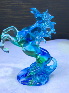 琉璃马摆件工艺品立马成功高档家居客厅装饰品办公室摆设创意礼物