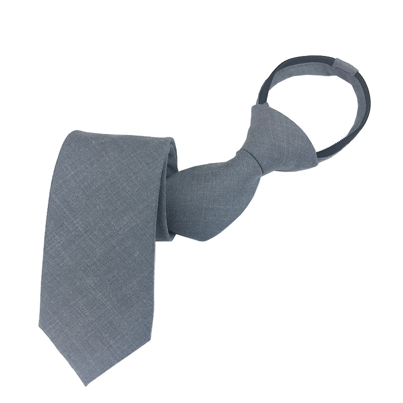 新款奥迪灰色领带工装4S店销售拉链男免打免系女士丝巾口袋巾方巾