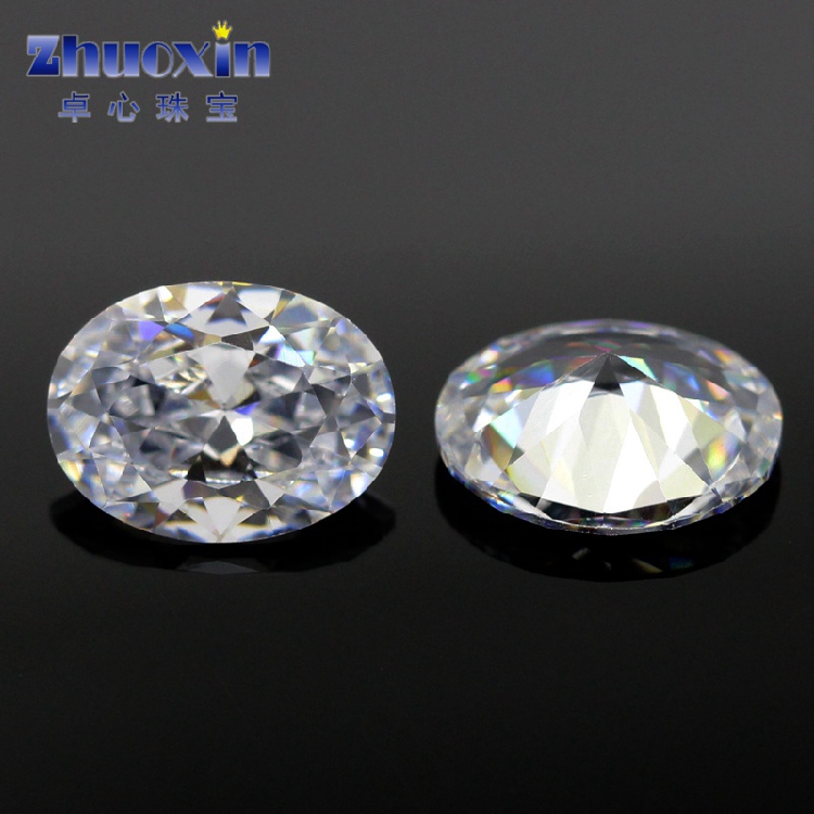 蛋形白色锆石裸石戒面 椭圆形合成立方氧化锆旦形CZ仿钻饰品主石,淘宝优惠券,粉丝福利购,淘宝优惠卷