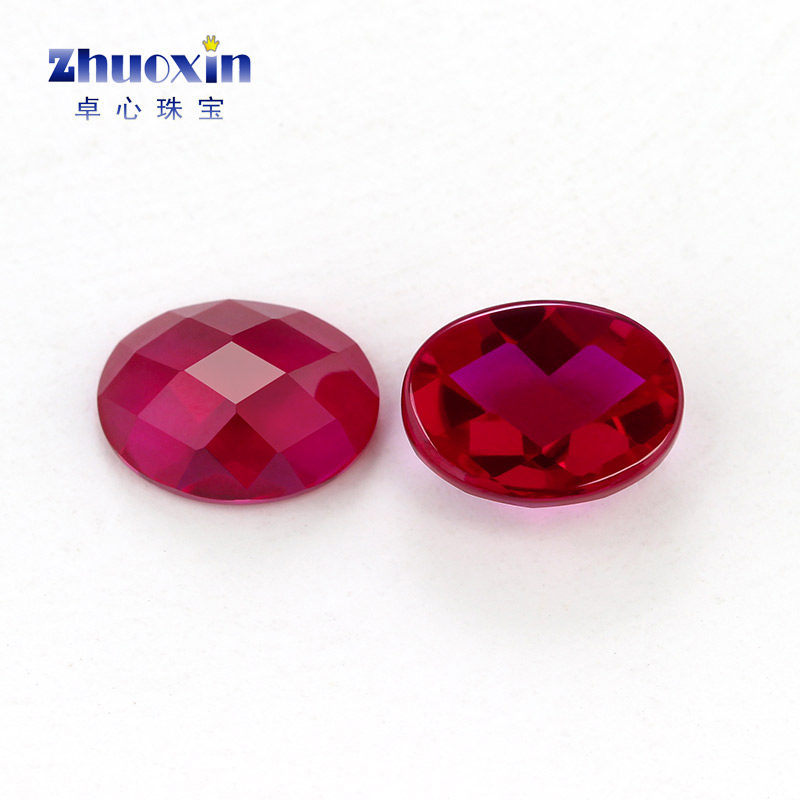 蛋形平底龟面5#红刚玉格子面 裸石 椭圆形人造合成红宝石首饰主石,淘宝优惠券,粉丝福利购,淘宝优惠卷