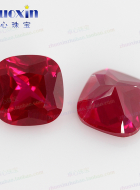 枕形5#红刚玉培育合成红宝石裸石