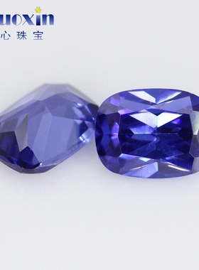 肥长方坦桑蓝宝石人造钻石蓝宝坦桑 裸石原石5A戒面镶嵌裸钻饰品