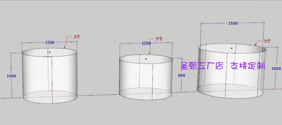 婚庆铁艺圆形柱体造型道具定制婚礼筒子形状圆环吊顶布置白色烤漆-图2