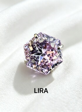 LIRA女王切六边锆石耳骨耳钉高级感钛钢螺丝细杆耳蜗钉杆0.8mm