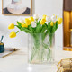 북유럽 간단한 투명 유리 꽃병 크리 에이 티브 꽃 인공 꽃 인공 꽃 꽃 거실 식탁 머리맡 장식