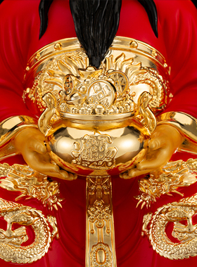 鎏金店铺供奉范蠡比干文财神爷