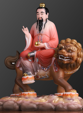 救苦天尊坐骑九头狮神像居家供奉