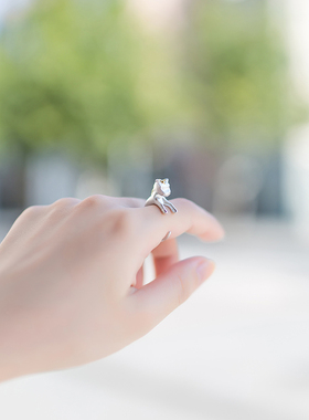 不宣原创设计纯银生肖可调节戒指