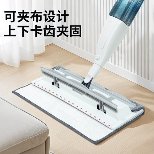 可夹布喷水拖把干湿两用拖布毛巾木地板加消毒液夹板平板喷雾拖把 - 图2